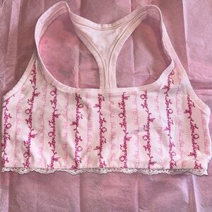 Pink x Loveshackfancy bralette large